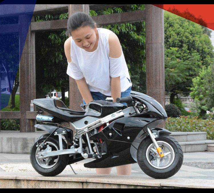 2016新款49cc迷你小跑车 二冲程易拉电启动摩托车 小跑小型趴赛摩