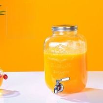 Refrigerator cold kettle with faucet homemade beverage fruit tea cup large capacity can be placed refrigerator sealed glass