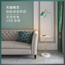 Nordic ins floor lamp Living room Bedroom bedside coffee table lamp Modern extremely simple light luxury sofa side vertical table lamp