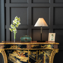 Floor lamp Living room Bedroom bedside floor lamp Nordic style ins creative modern American pleated fabric vertical table lamp