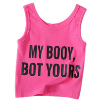 Girls summer tops 2024 new fashionable middle-aged and older childrens fashionable childrens fashion knitted vest summer bottoming shirt