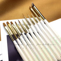Japanese nail art phototherapy pen gradient painting flower drawing pen ultra-fine single professional high-grade brush set full set