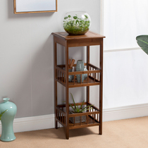 NNan Bamboo Flower Shelf Solid Wood Multilayer Living Room Floor floor assembling the green loo multimeat Flower Bench Fence Flowers a few shelves