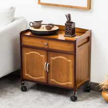 Sofa edge a few movable side cabinets modern minimalist Nangbamboo corner a few tea water rack beauty salon cart tool Che solid wood
