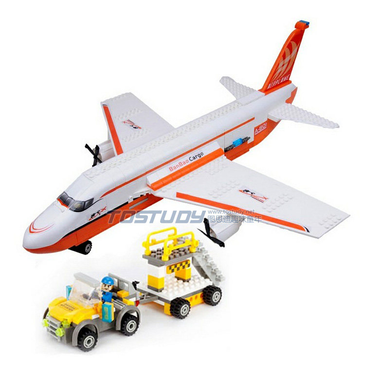 邦宝积木儿童益智拼装玩具城市飞机系列运输客中客机男孩玩具8岁