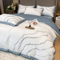 Rich bird 40 cotton four-piece set 100 cotton sheets quilt cover bedding spring and autumn four seasons personality bedding 4