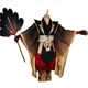 Xiao Wu Piao Piao Onmyoji COS Big Tengu Black Gold Feather Blade cos suit wig mask fan props