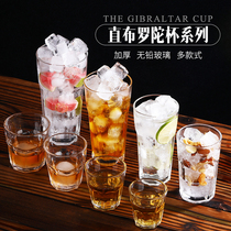  Octagonal glass household transparent water cup teacup milk tea juice cup Bar beer cup drink cup ins wind