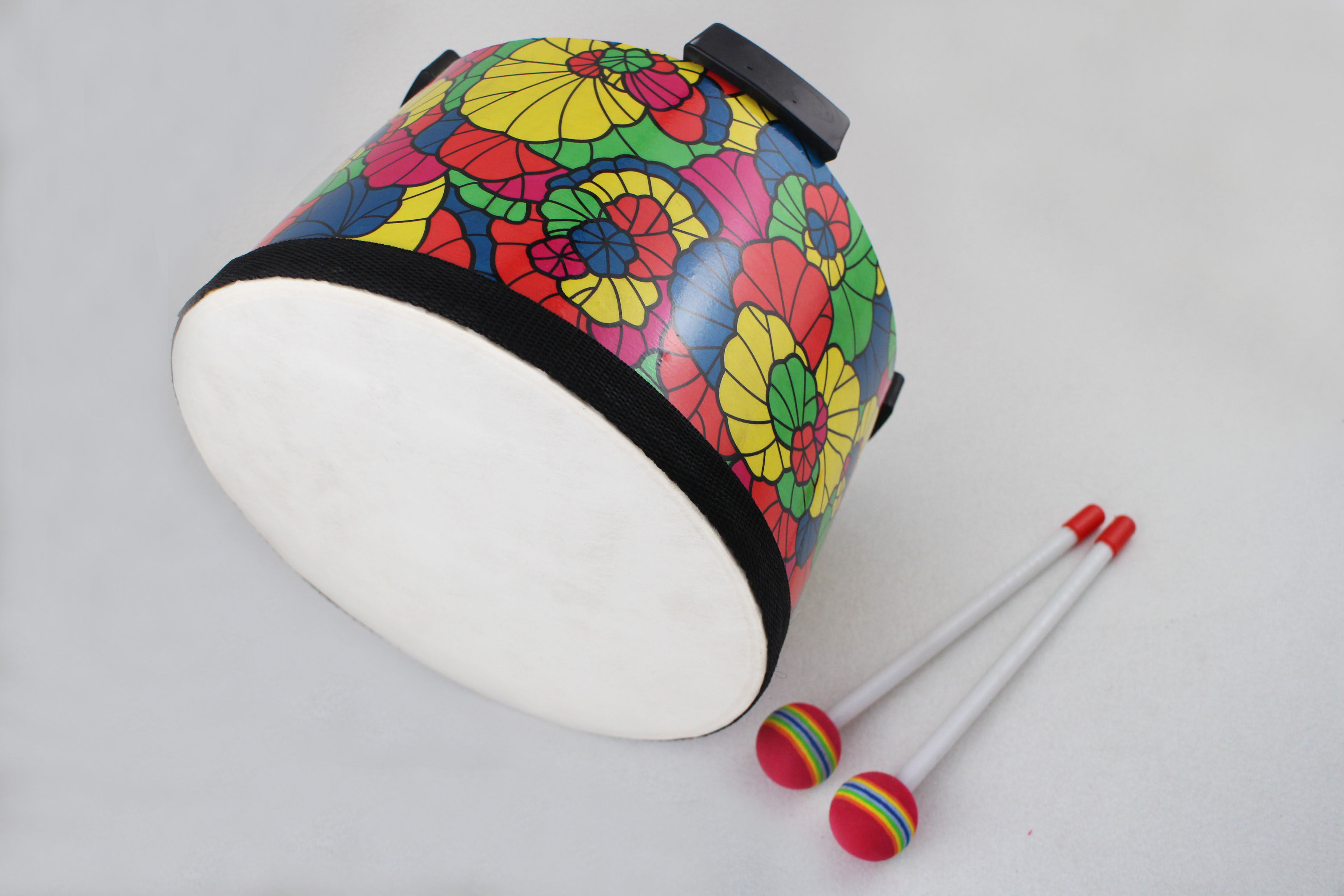 奥尔夫教具10英寸印花地鼓大鼓儿童打击乐器幼儿园玩具手鼓战鼓