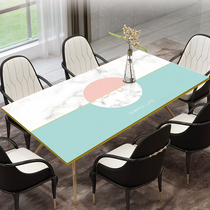 New table cloth waterproof and oil-free pvc modern minimalist tea table cushions Anti-scalding Nordic light and luxurious mesh red