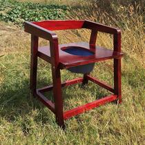 Elderly stool chair Solid wood patient disabled maternal toilet Solid wood reinforced stool chair Squat toilet change toilet