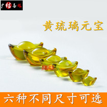 Buddhist supplies Buddha statues pagoda stats Manza gold different sizes yellow glass equipment