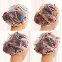 Cute Cartoon Cute Bathing Cap Smoke Resistant Thickened Waterproof Hair Wash Cap Adult Women's Shower Cap