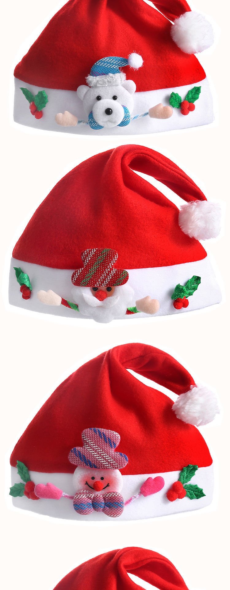 2020新款圣诞节圣诞帽带灯长绒儿童成人帽装饰礼物发光节日装饰帽