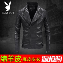 Real Leather Leather Clothing Male Jacket Locomotive Sheep Leather 2022 New Henning Head Layer Bull Leather Han Version Tide Handsome Jacket