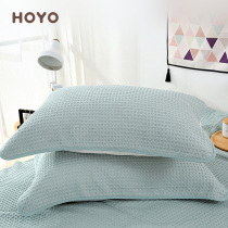 Japanese hoyo and face pillow towel cotton gauze pair of large padded pillow head scarf Four Seasons student adult cover scarf
