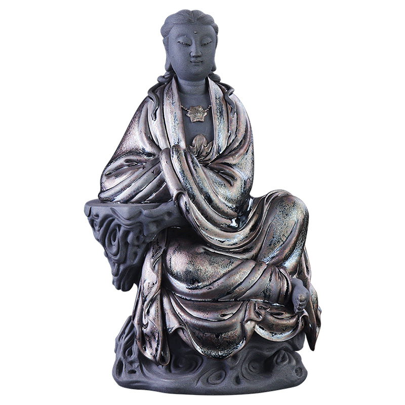 Artisan fairy ceramic building light guanyin Buddha sitting room adornment that occupy the home furnishing articles to household large south putuo bodhisattva