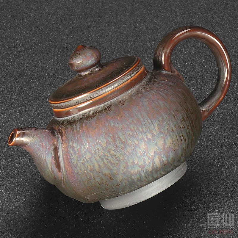 The Master artisan fairy Chen Weichun discus the teapot single pot of up checking ceramic household kung fu tea set small restore ancient ways