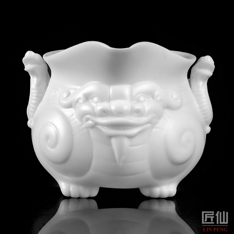 Ringo Lin master dehua white porcelain heat - resistant ceramic fair keller of tea tea ware has large sea points informs the jade porcelain kunfu tea