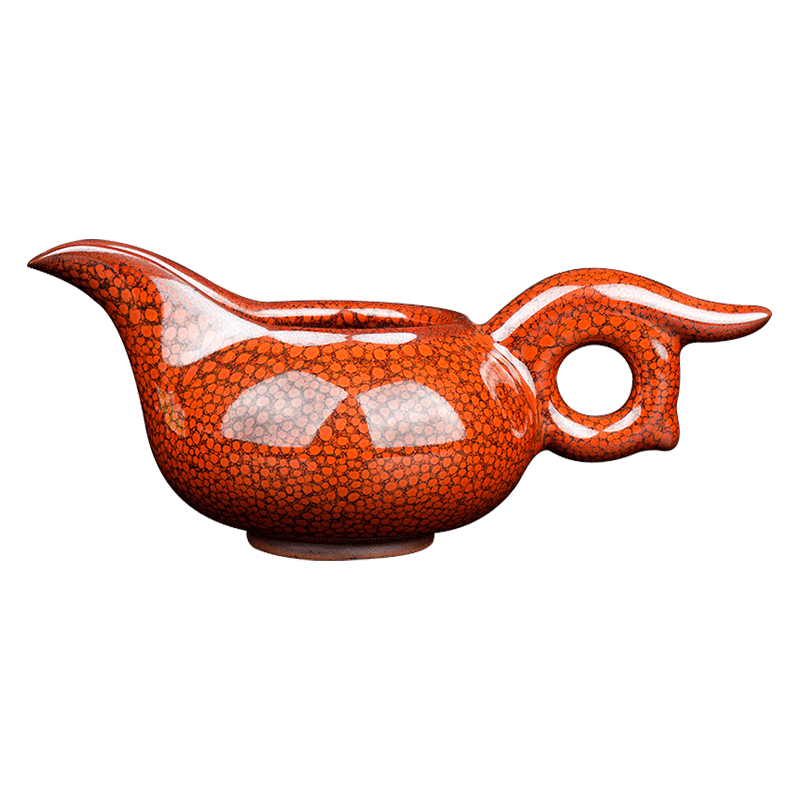 Artisan fair fairy built red glaze, glass up with tubas workpoint kung fu tea tea tea ware household ceramics