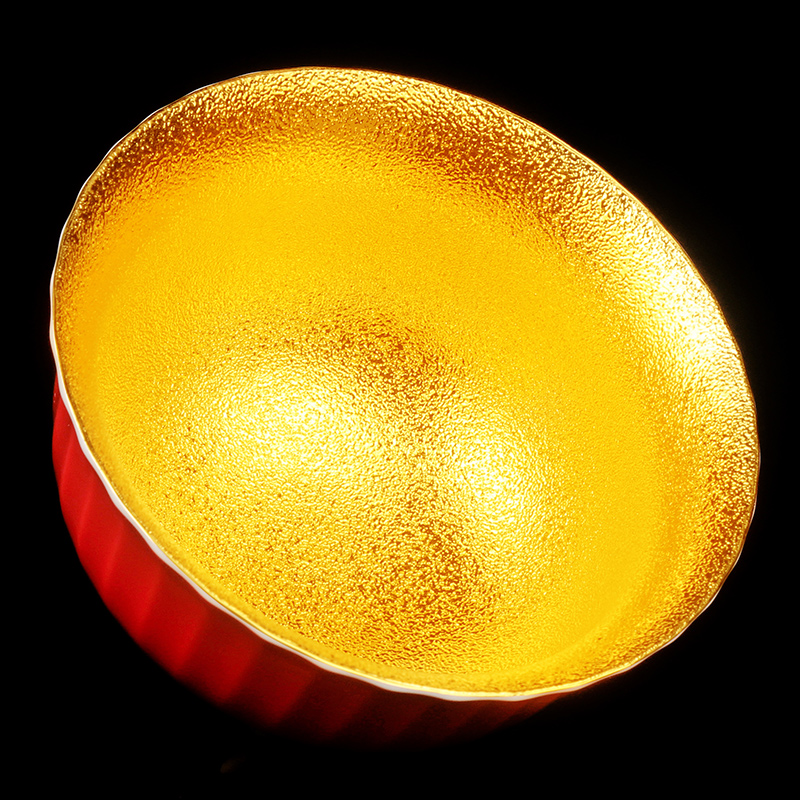 Artisan fairy gold only three tureen cup pure manual kung fu tea tea bowl of a single large household ceramics
