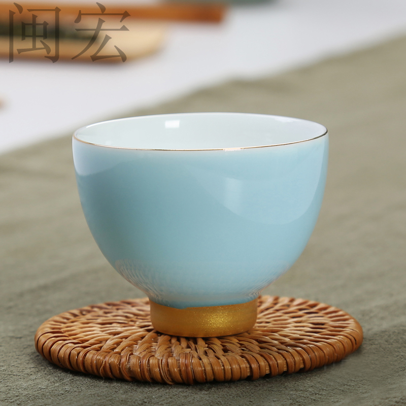 Rainbow of colorful ceramics kung fu tea set the see colour sample tea cup masters cup tea cups of individual single CPU