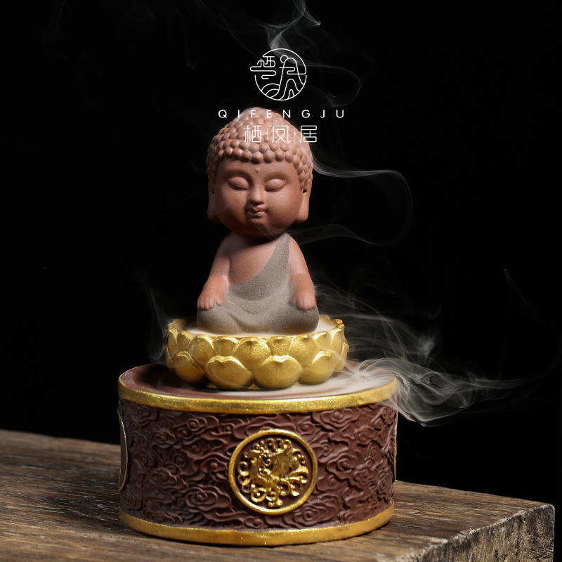 A Live chicken in return ceramic back another censer household creative viewing place indoor violet arenaceous four elephants smoked incense buner