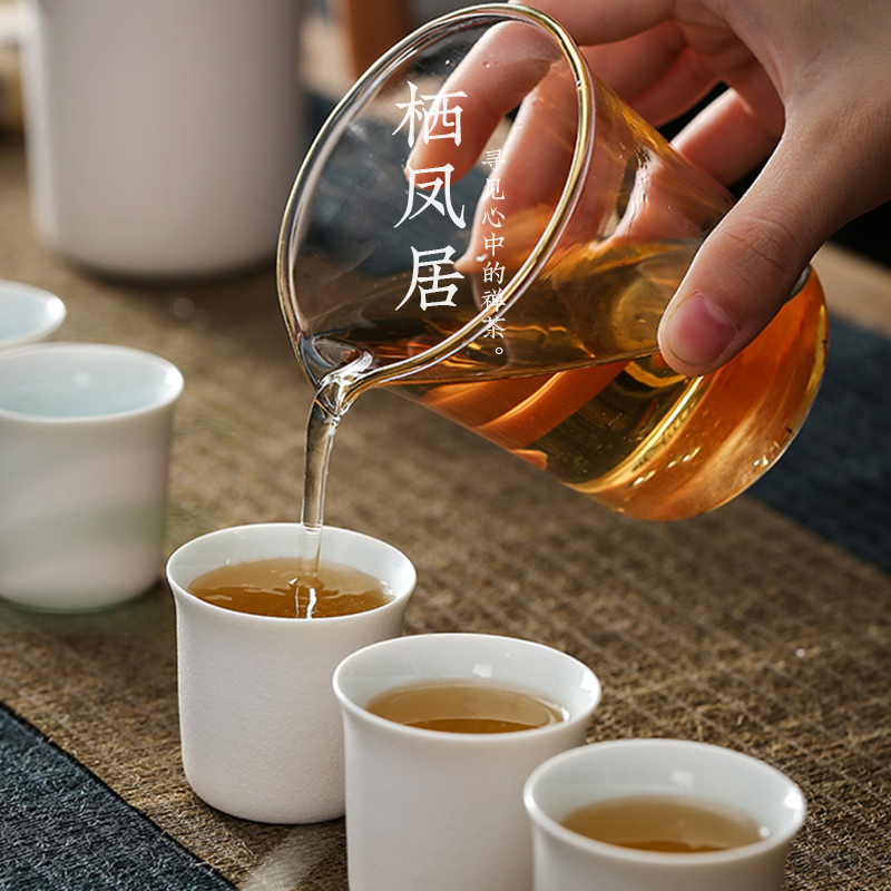 Habitat chicken at home with the whole set of kung fu tea set ceramic wood, a pot of six cups of filtering contracted cup gift boxes