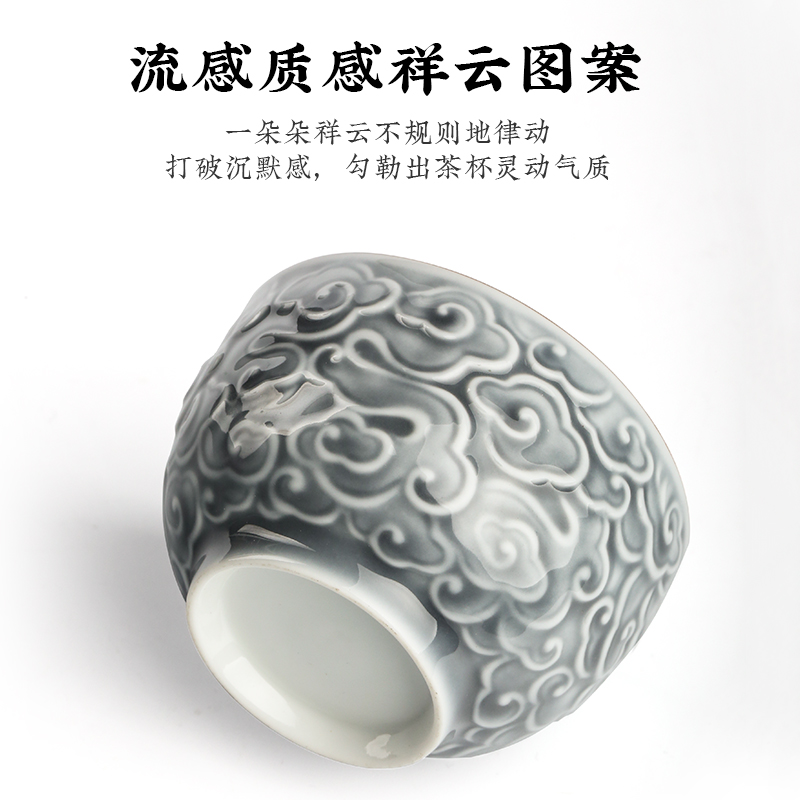 A Live chicken in ash glaze ceramic sample tea cup masters cup jingdezhen kung fu tea custom Japanese household fragrance - smelling cup