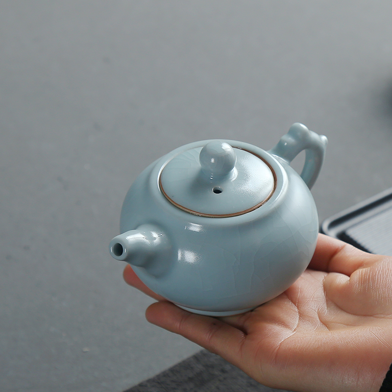 Tang Yan fang ceramic teapot household your up single pot on your porcelain teapot suit archaize crack glaze pot by hand