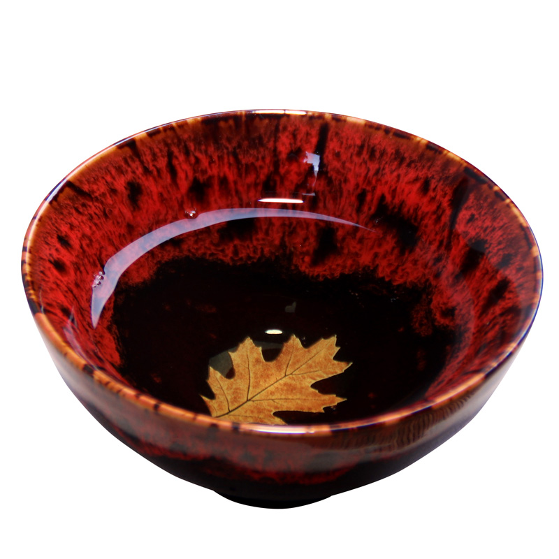 Built one up with ceramic bowl cups light maple celadon fish master cup household kung fu tea set large sample tea cup