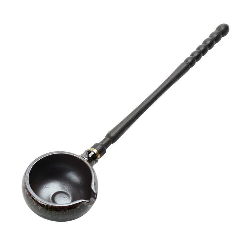 Ya xin up TuHao orchid boiled tea machine dedicated points teaspoons long - handled spoons ceramic cooking bowl tea spoon points