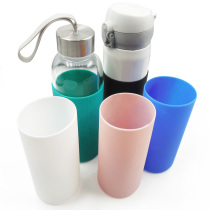 Water glass protective sleeve insulation cup silicone sleeve anti-iron anti-slip waterproof glass cup sleeve 6 5 * 14cm one piece
