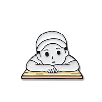 finerworldTake a breakOriginal theme Metal badge brooch accessories cute meditation meditation