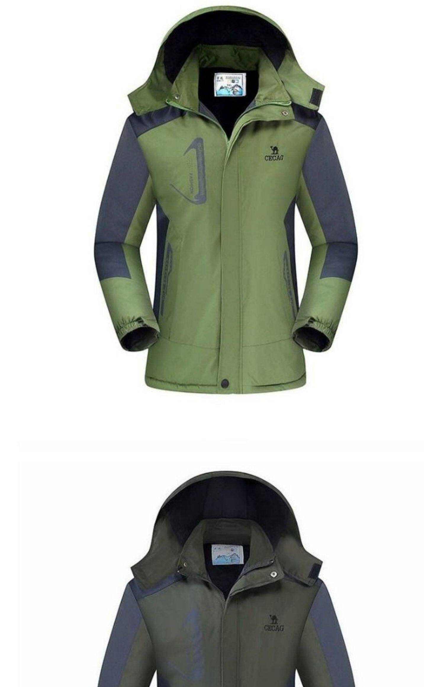 冲锋衣户外秋冬冲锋衣男女潮牌不可拆卸加绒加厚外套登山服装