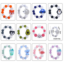 New DIY Creative Cartoon Silicone Toy Baby Supplies Cartoon Animal Hedgehog Cloud Silicone Hand Ring Tooth Gum