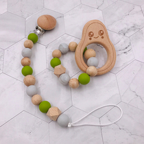 Baby Beech Cartoon Bull Oil Fruit Toy Tooth Rubber Hand Ring Baby Safe And Environmentally Friendly Silicone Nipple Chain Grinding Tooth Stick