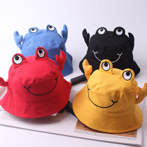 Childrens fisherman hat baby spring and autumn and summer thin cartoon crab boy 1 female baby hat 2 tide 3 Korean version 4 years old