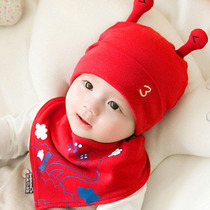 Newborn baby hat Newborn child pure cotton spring and autumn 0-3-6 months 8 boys and girls baby thin full moon tide