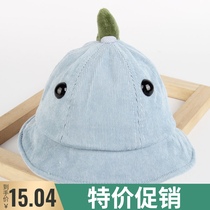 Baby hat cute season boys sunshade fisherman hat Baby cute dinosaur fashion girls basin hat Childrens hat tide