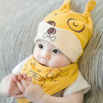 Baby hat Spring and autumn infant cotton fetal hat 0-1-3 months 6 boys and girls baby newborn full moon 2