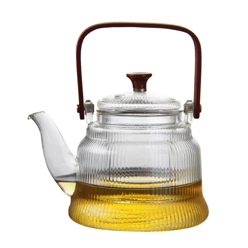 Royal pure boiling tea steaming pot electricity TaoLu household heat - resistant glass tea bamboo girder pot of tea, a pot of two bravery