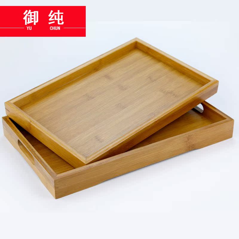 Royal pure kung fu tea tray tea bamboo accessories/bamboo saucer dish square small tray to serve tea tray