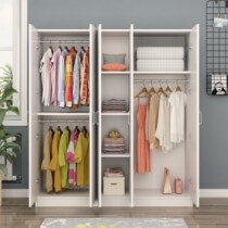 Wardrobe Home Bedroom 5 Doors Large Wardrobe Modern Minimalist Economy Type Adult Dormitory 2 3 Doors Wood Lockers
