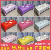 Disposable Tablecs Party Ins Wind Thickened Plastic West Restaurant Sweet Table Arranged Birthday Party Rectangle