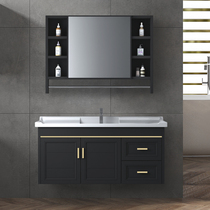 Bathroom set washbasin cabinet combination bathroom wash countertop basin washbasin small apartment space aluminum bathroom cabinet