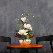 Thousand sail feather Magnolia silk flower whole flower living room simulation flower set table fake flower decoration Chinese flower arrangement