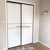 Environmentally friendly wardrobe sliding door custom Aige board double veneer cabinet door panel custom sliding door sliding track custom