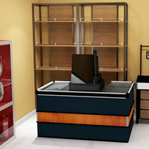 Supermarket cashier cashier bar counter Stainless steel countertop Simple simple modern store cashier table