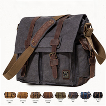 European mens canvas bag retro mens shoulder bag mens casual mens shoulder bag motorcycle mens back bag